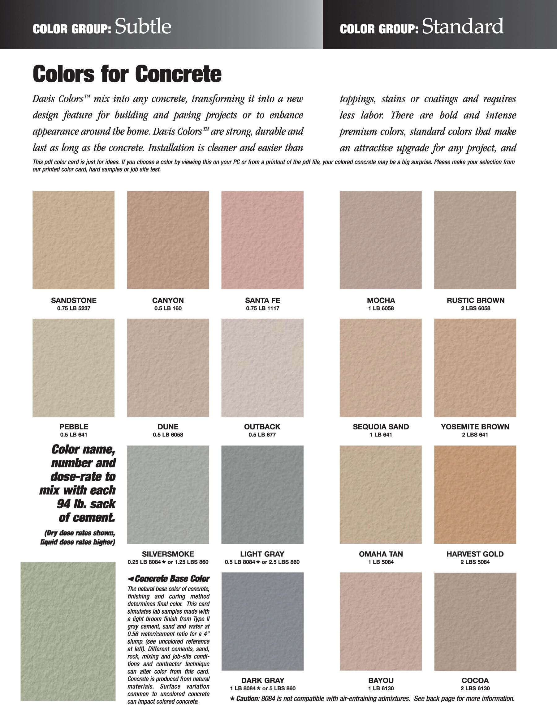 Davis Sandstone Concrete Color