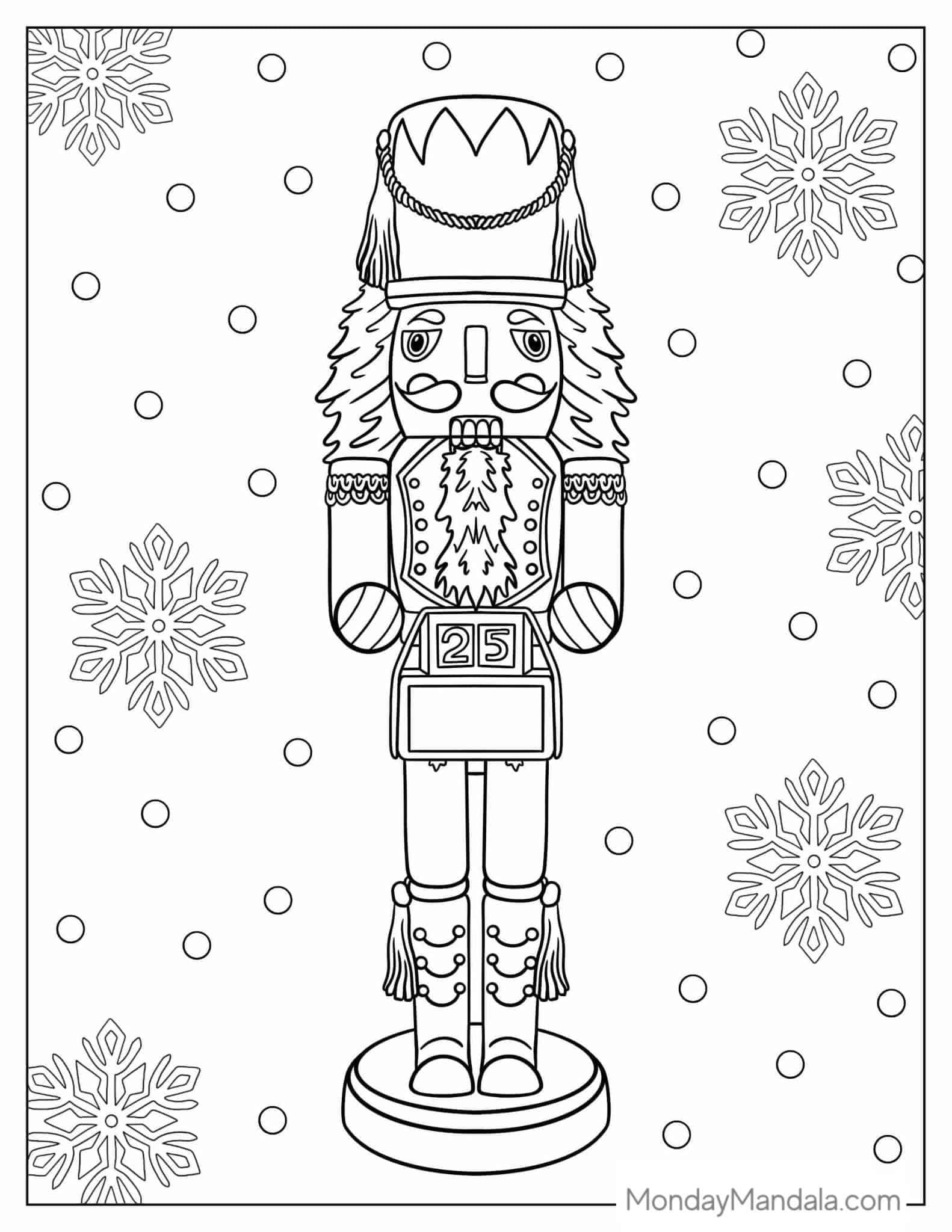 24 Nutcracker Coloring Pages (Free PDF Printables)