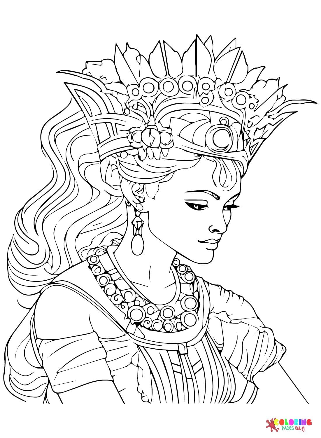 Queen Coloring Pages (100% Free Printables)