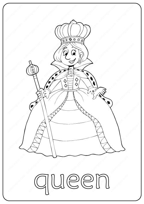 Queen Coloring Pages Printable for Free Download