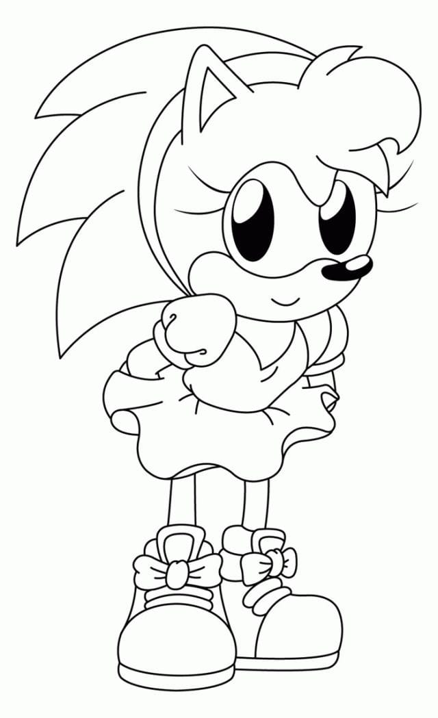 Sonic And Amy Coloring Pages at GetDrawings