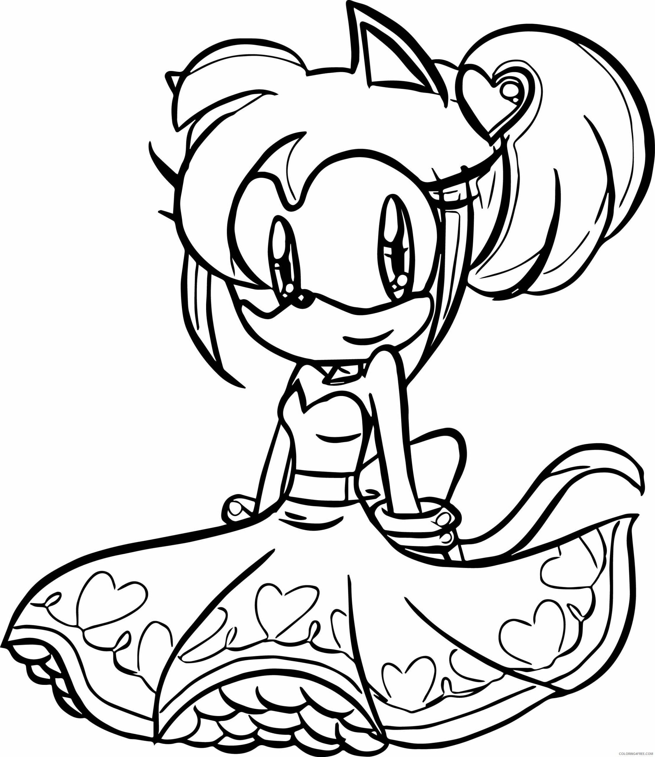 Coloring pages kids: Sonic And Amy Coloring Pages To Print