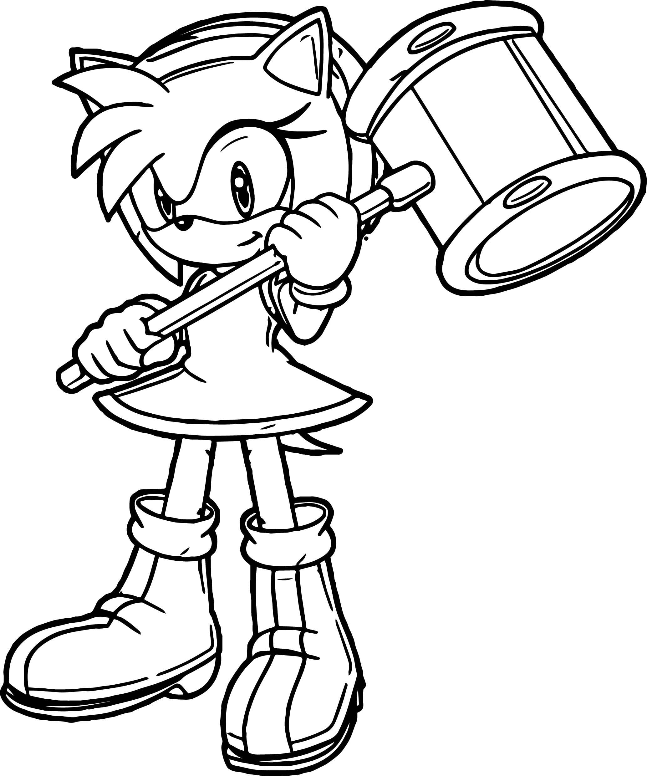 Sonic And Amy Coloring Pages