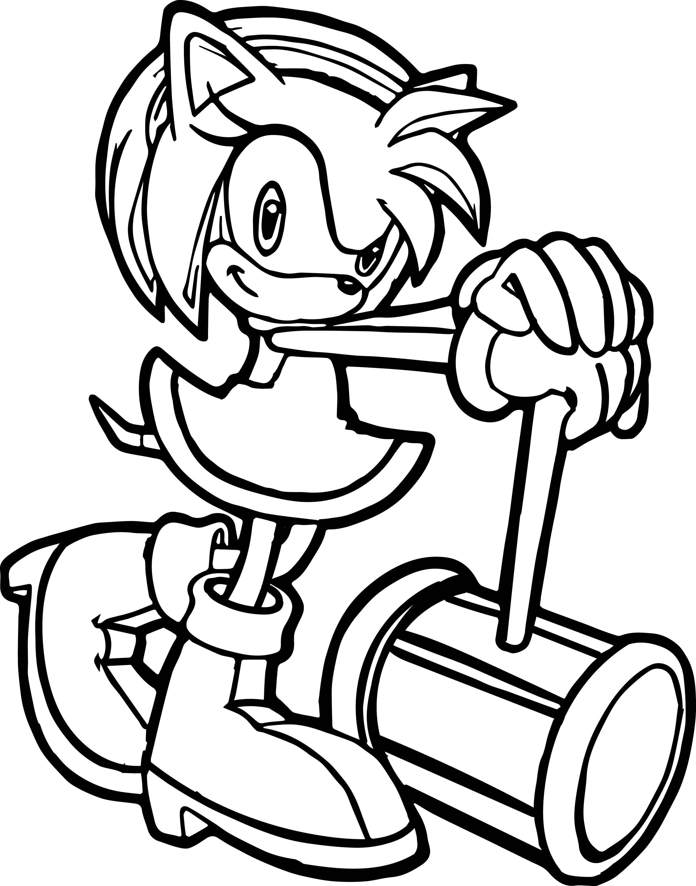 Amy Sonic Coloring Pages