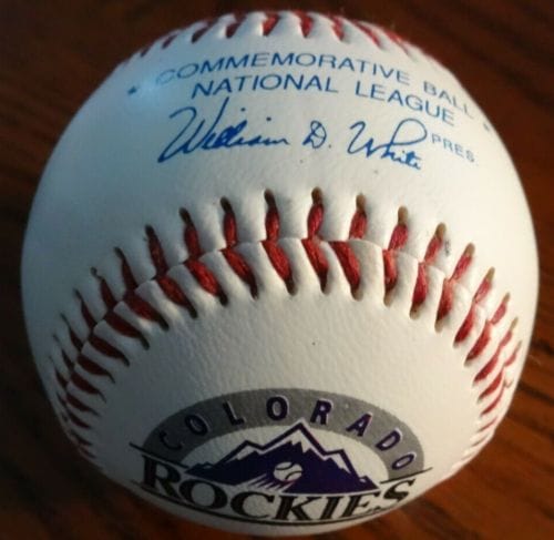 1993 Colorado Rockies Official MLB League Rawlings Baseball Inaugural