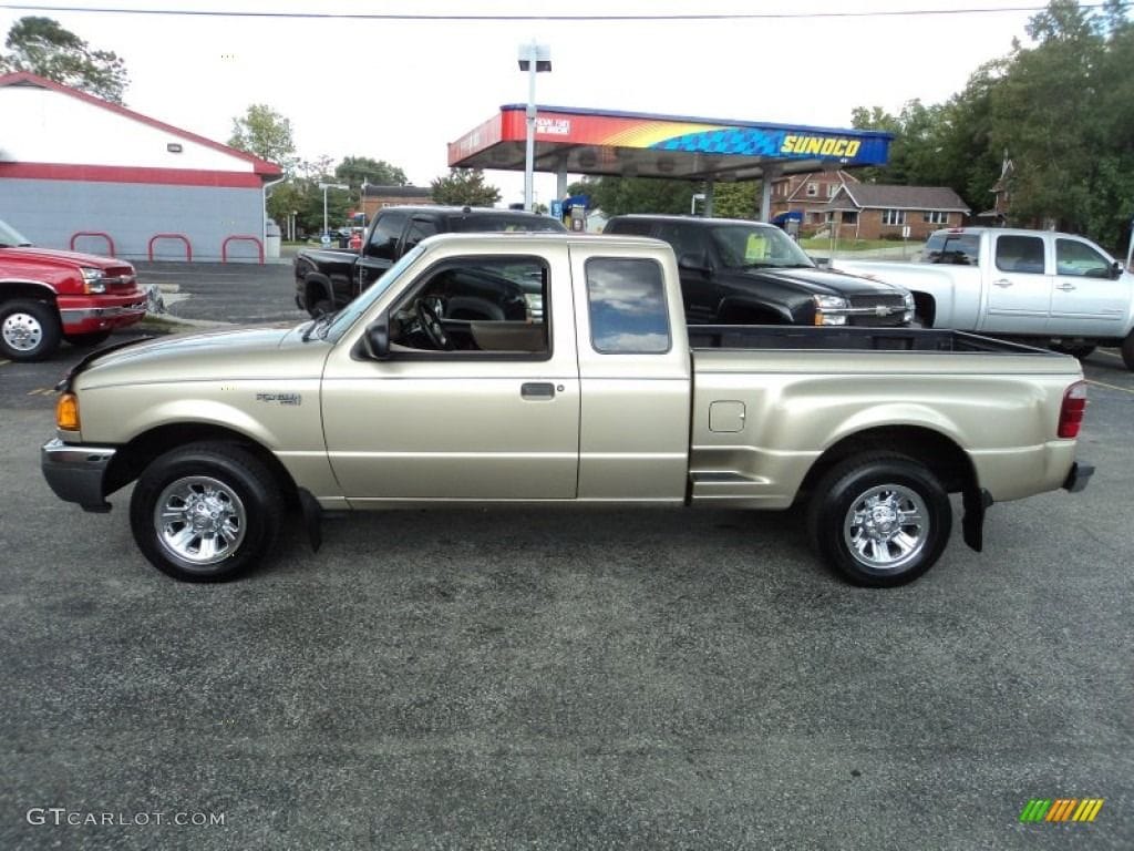 2002 Harvest Gold Metallic Ford Ranger XLT SuperCab #76682357 Photo #3