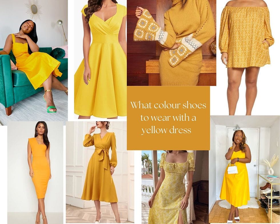 What color shoes to wear with a yellow dress