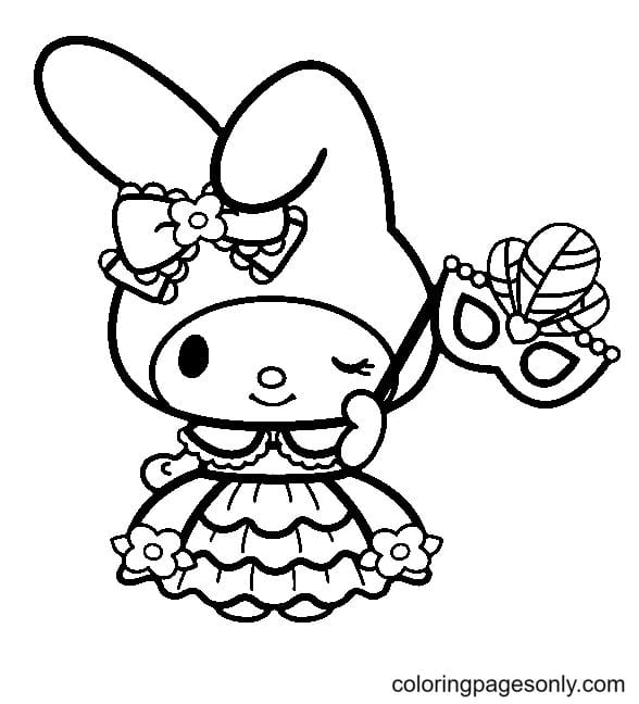 Cute My Melody Coloring Pages