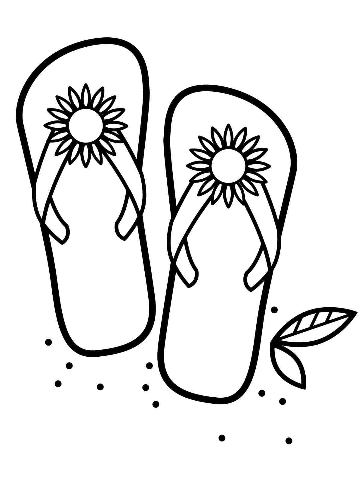 Free Printable Flip Flop Coloring Pages