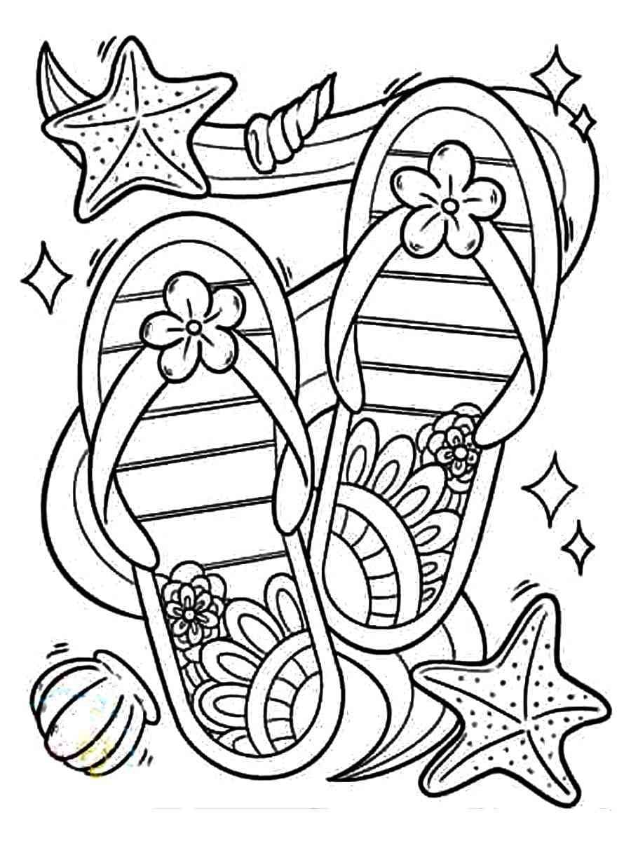 Flip Flops Coloring Page