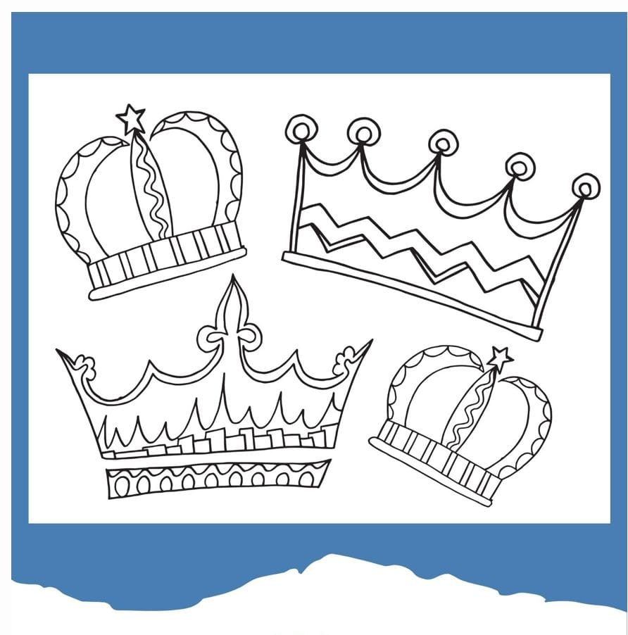 20 Crown Coloring Pages (Free PDF Printables)