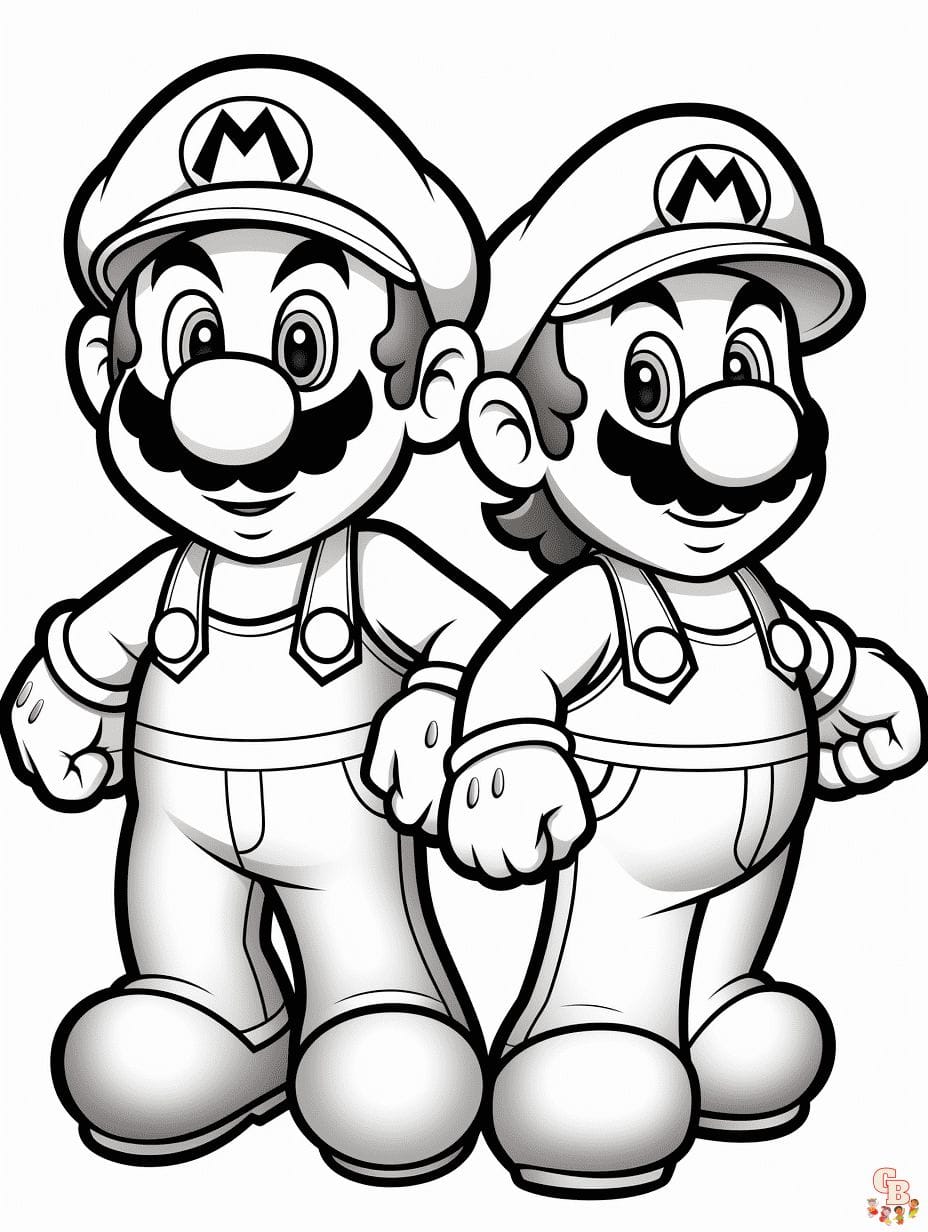 Luigi Coloring Pages Printable