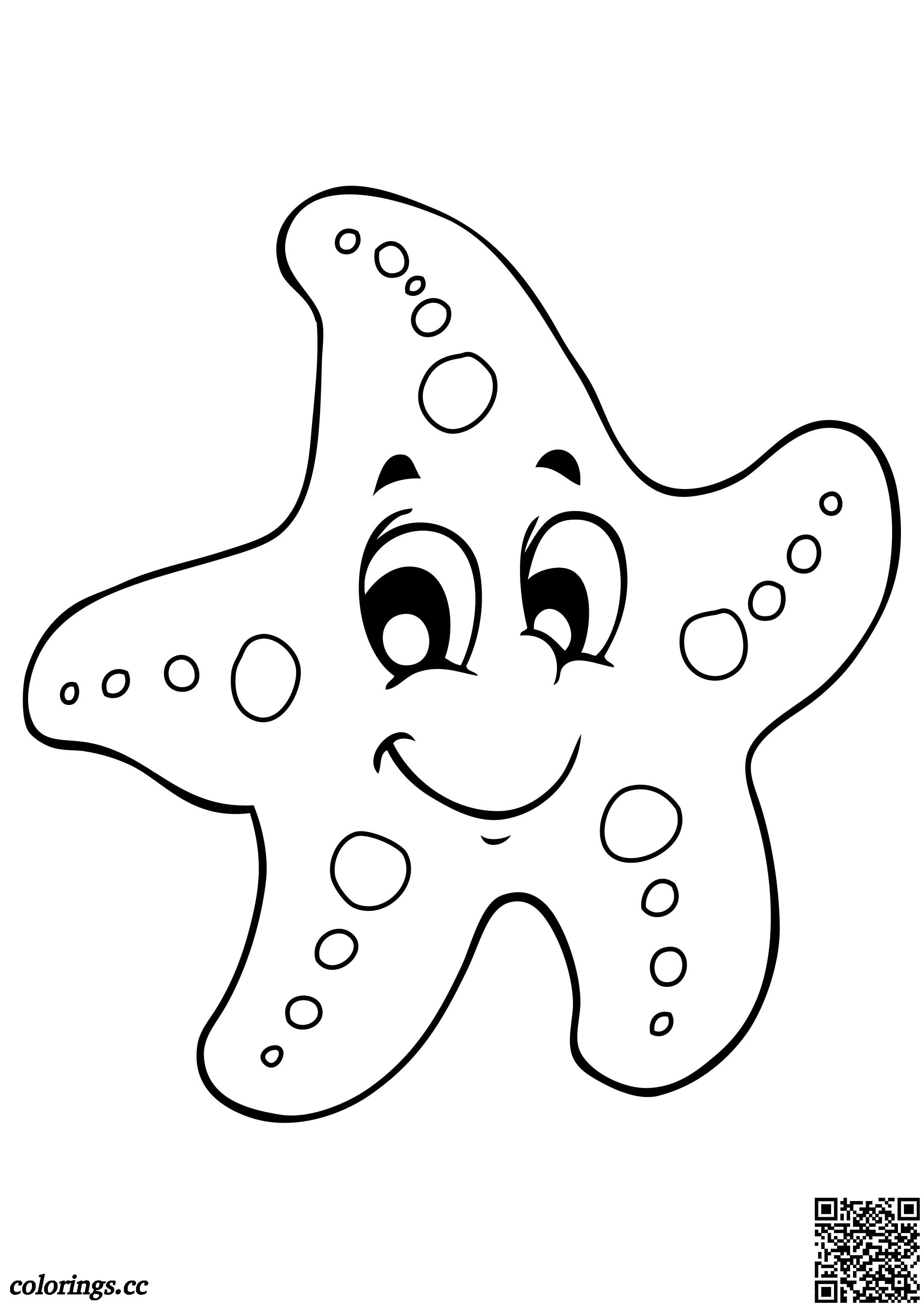 Free Printable Starfish Coloring Pages For Kids