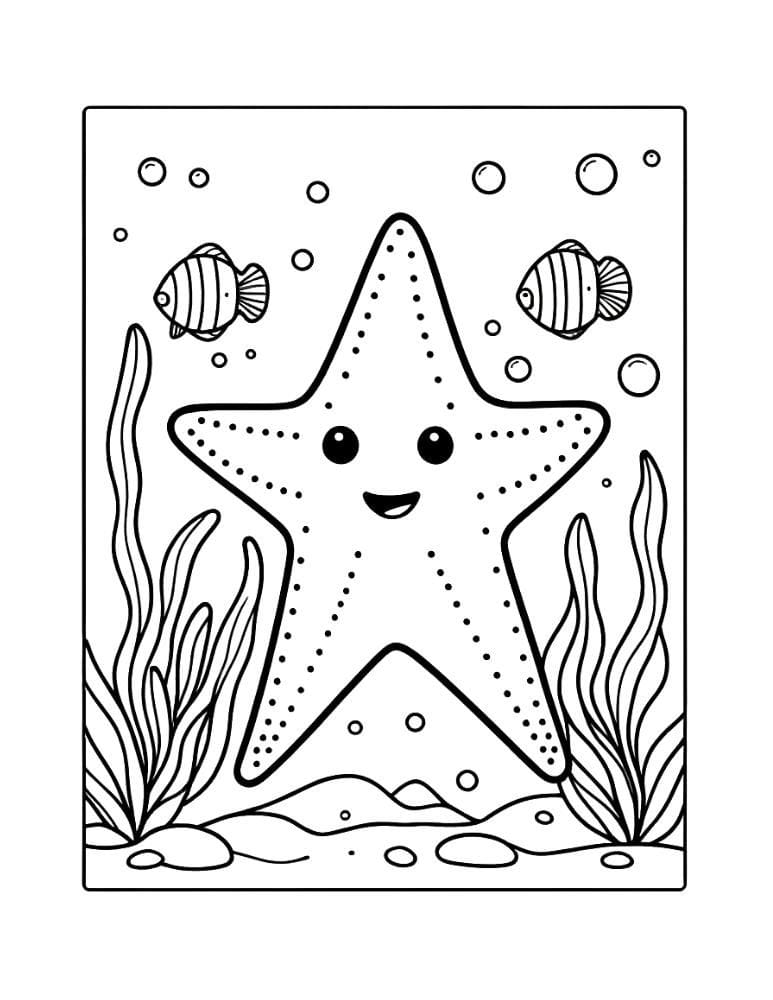 Starfish Coloring Pages