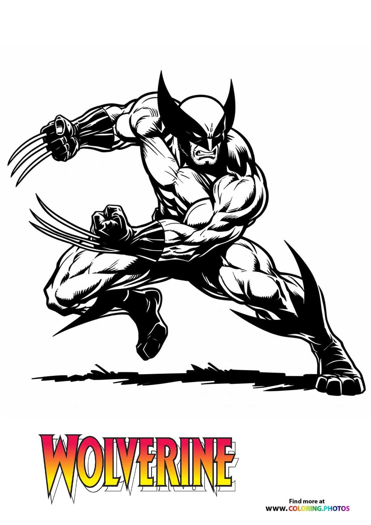 5 Free Printable Wolverine Coloring Pages