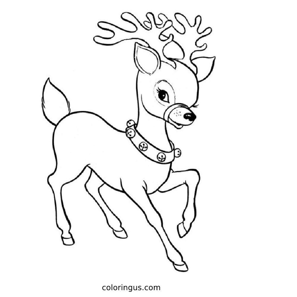 Rudolph The Red Nosed Reindeer And Friends Coloring Page : Coloring for