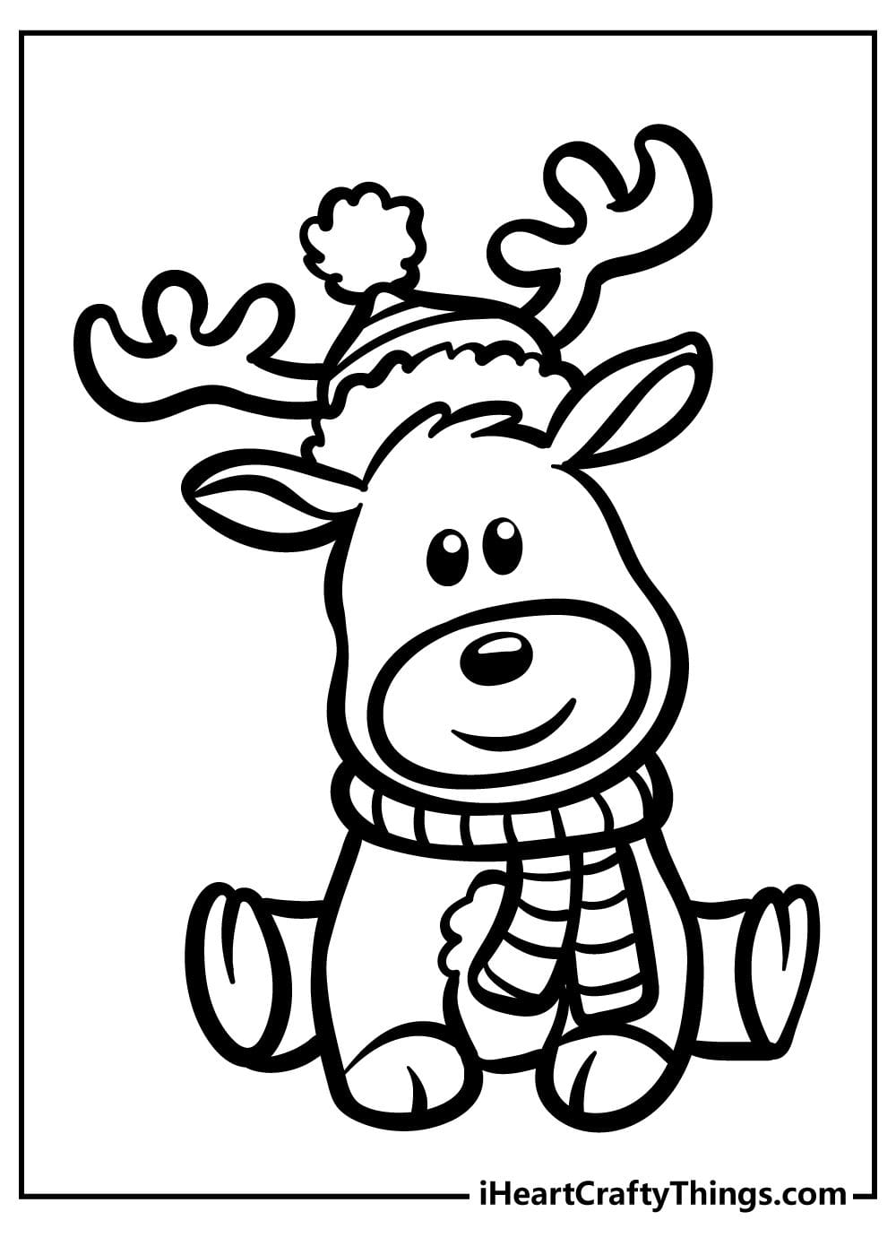 Rudolph Nosed Reindeer Coloring Pages