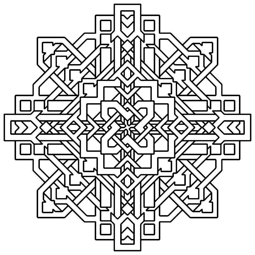 Geometric Coloring Pages For Adults