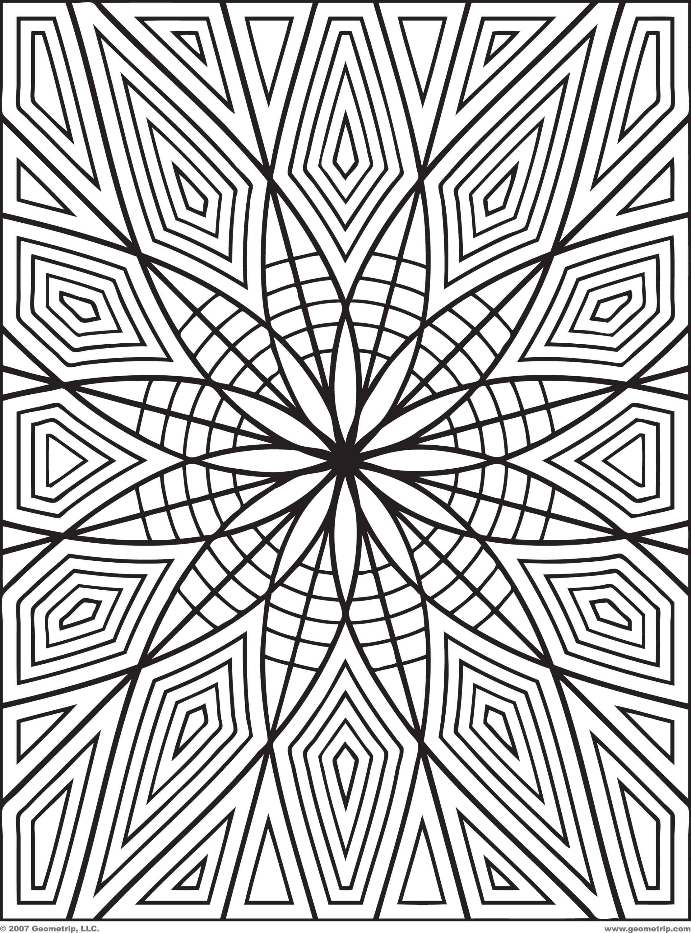 Geometric Coloring Pages For Adults