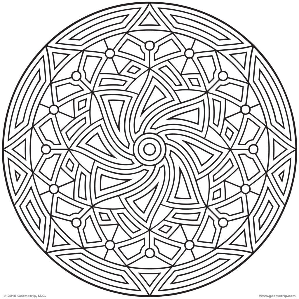 Geometric Pattern Coloring Pages For Adults