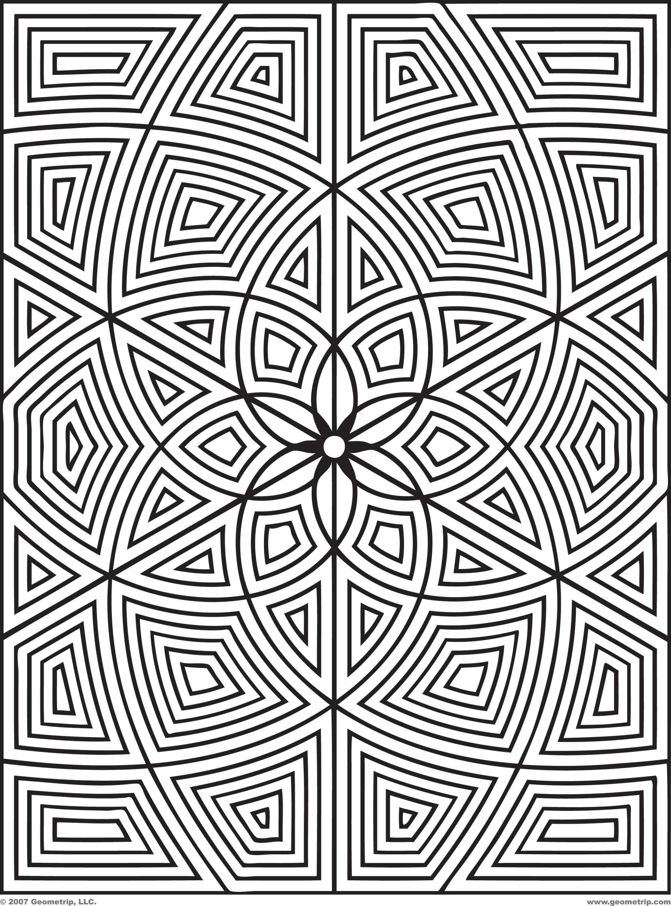 Free Printable Geometric Coloring Pages for Adults