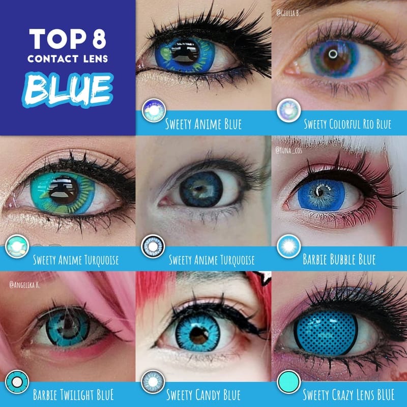 Best BLUE Contacts Aqua Blue Contact Lenses (AUG 2022)