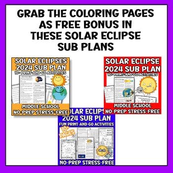 2024 Solar Eclipse Coloring Page