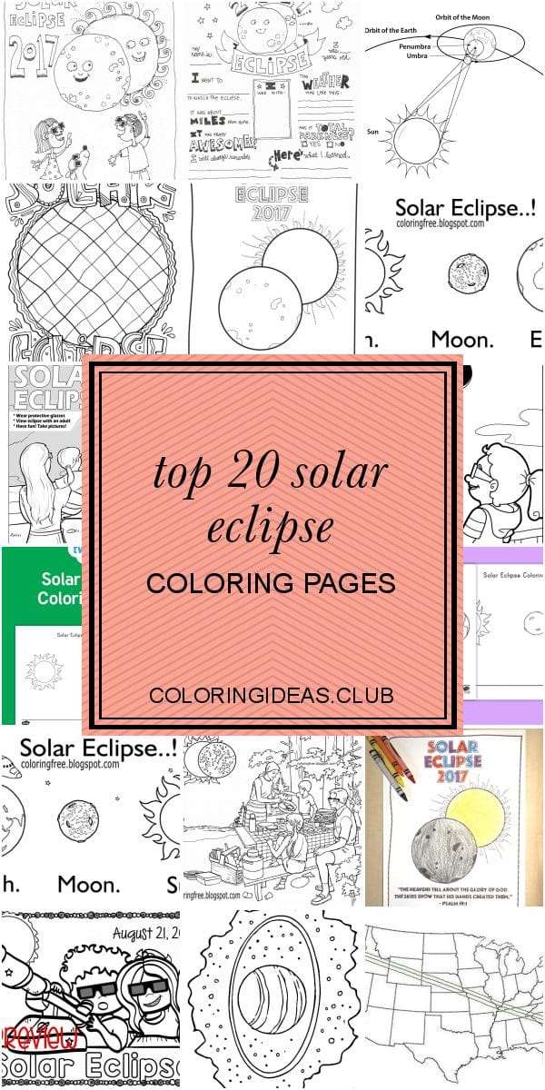 Solar Eclipse Coloring Page