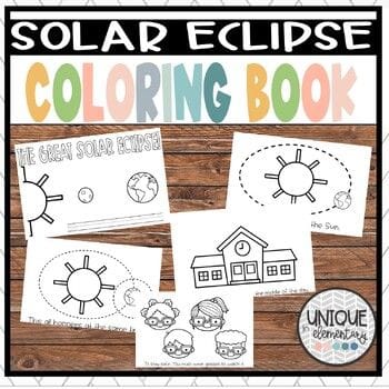 2024 Solar Eclipse Coloring Wheel