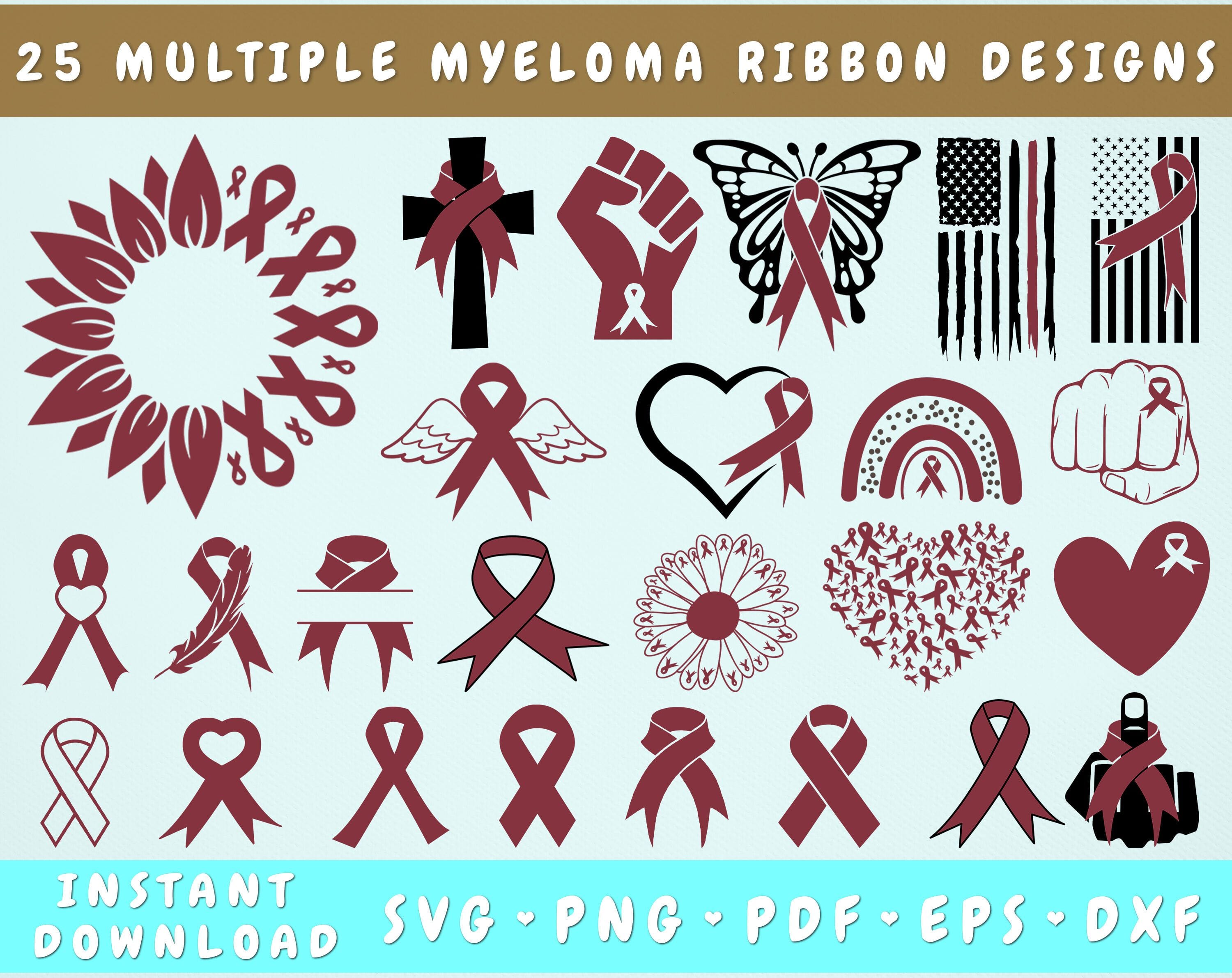 Multiple Myeloma Cancer Awareness Ribbon Ornament ACS Relay