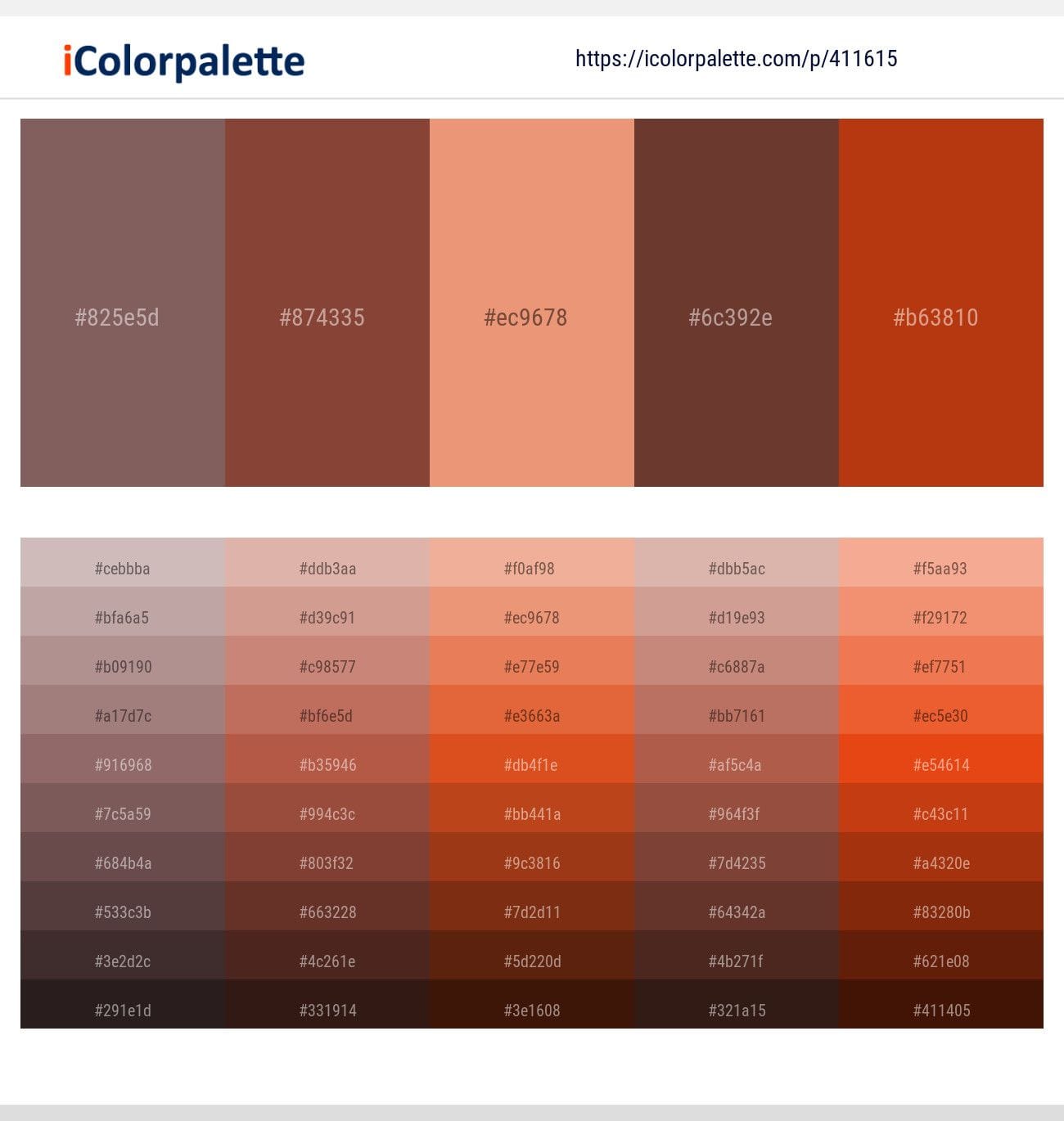 160+ Latest Color Schemes with Rust Color tone combinations