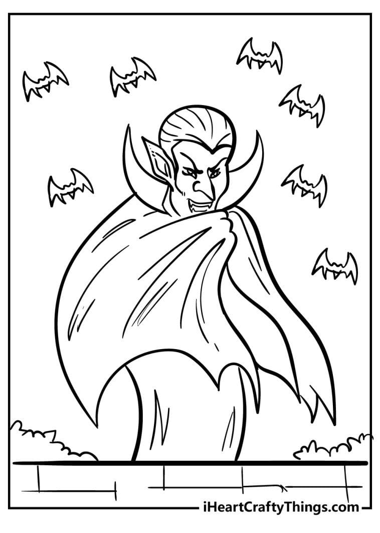 Vampire Coloring Pages (100% Free Printables)