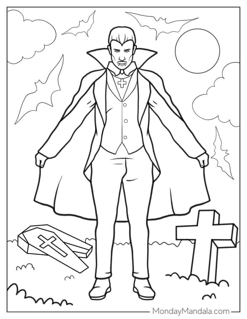 Free Printable Vampire Coloring Pages For Kids