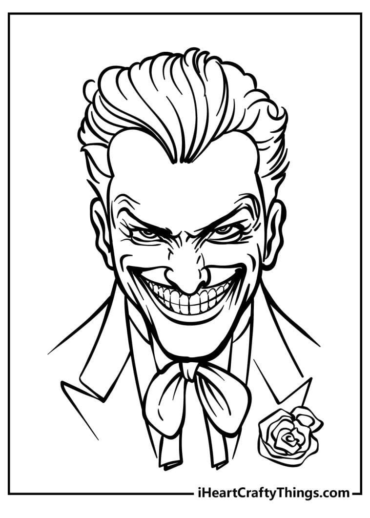 22 Joker Coloring Pages (Free PDF Printables)