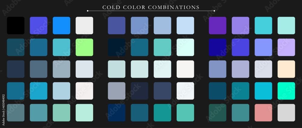 150+ Latest Color Schemes with Ice Cold Color tone combinations