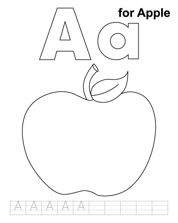 A Is For Apple Coloring Page: Fun And Educational Activity For Kids