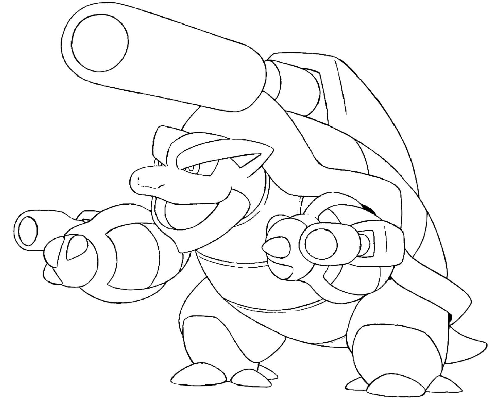 Free Blastoise Coloring Pages Collection