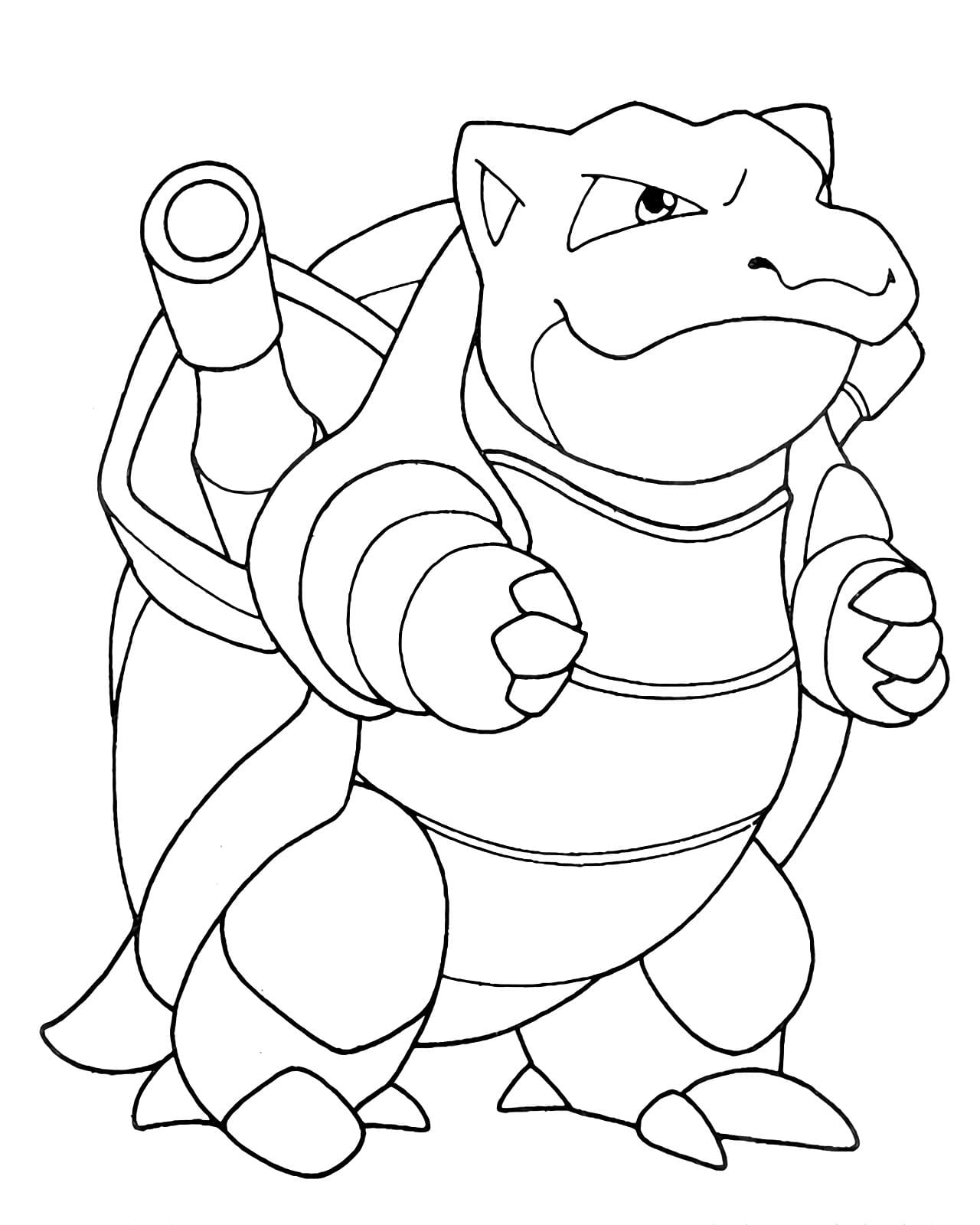 Free Blastoise Coloring Pages Collection