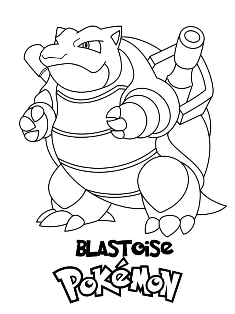 Pokemon Blastoise coloring pages