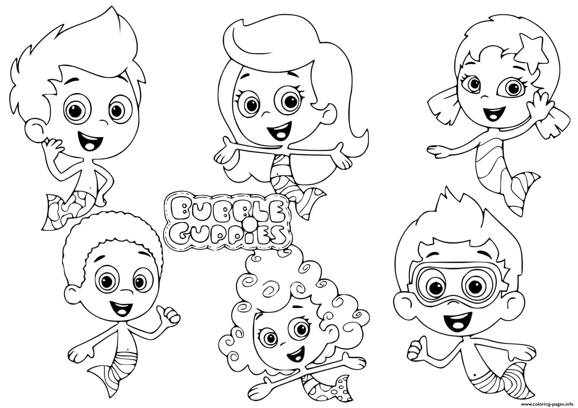 Bubble Guppies Coloring Pages