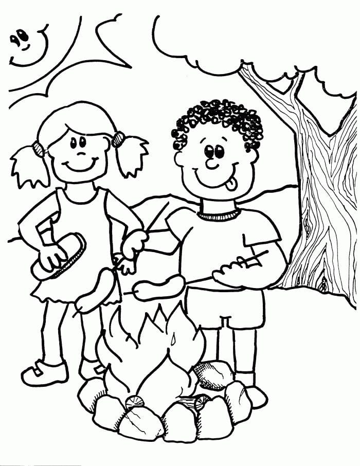 9 Fun Campfire Coloring Pages for Students