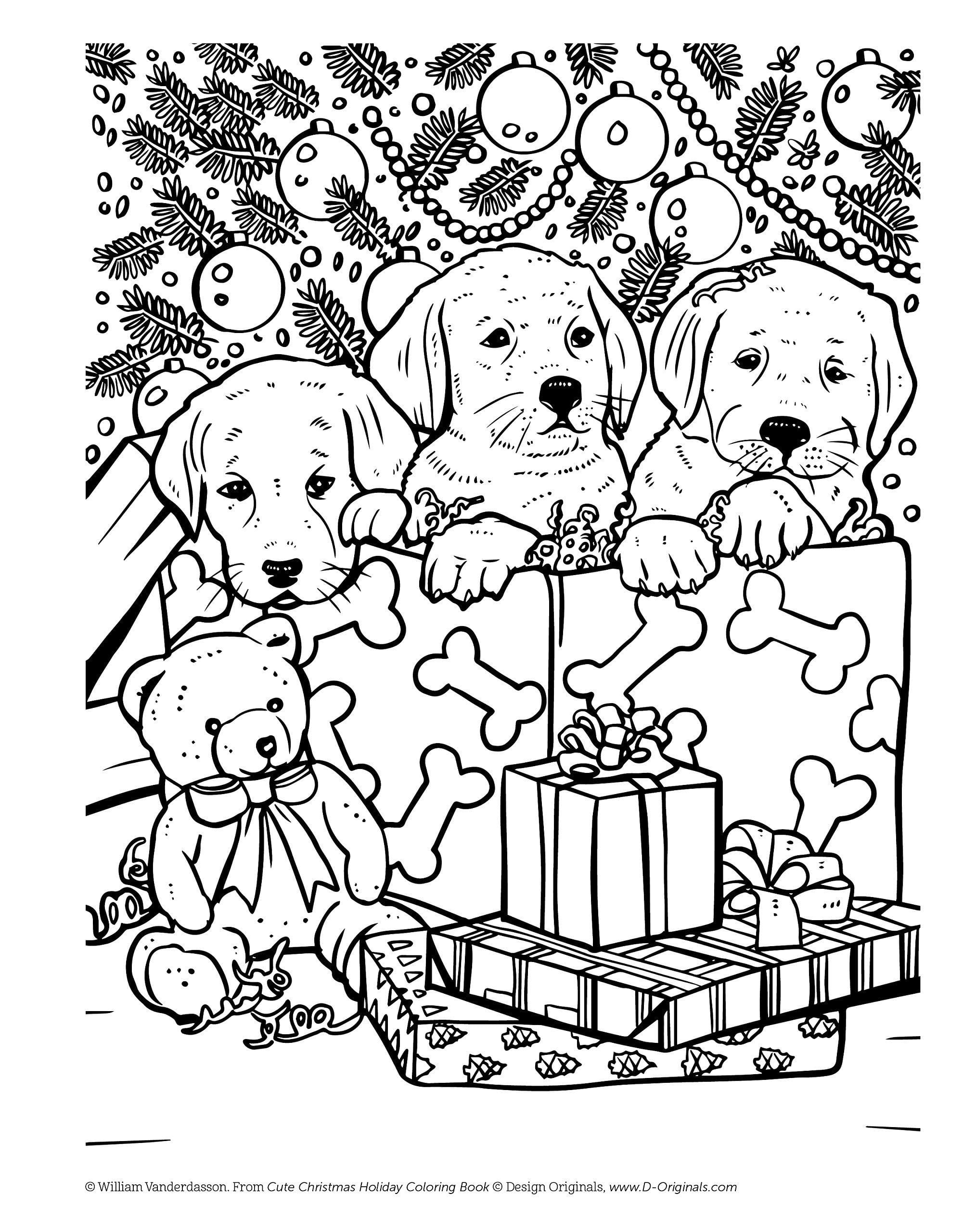 Christmas Animal Coloring Pages