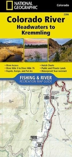 National Geographic Colorado River Fishing River Recreation Map Guide