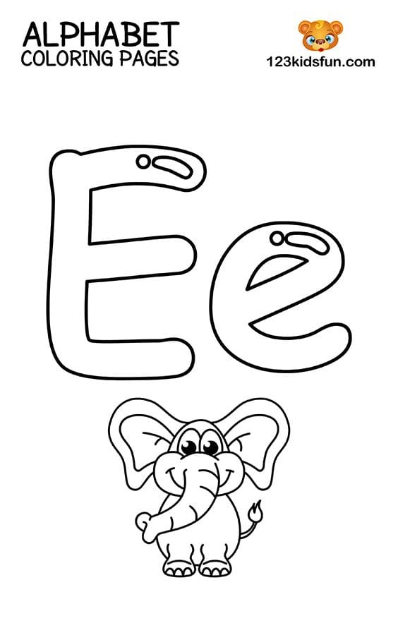 Letter E Coloring Page FREE Pages