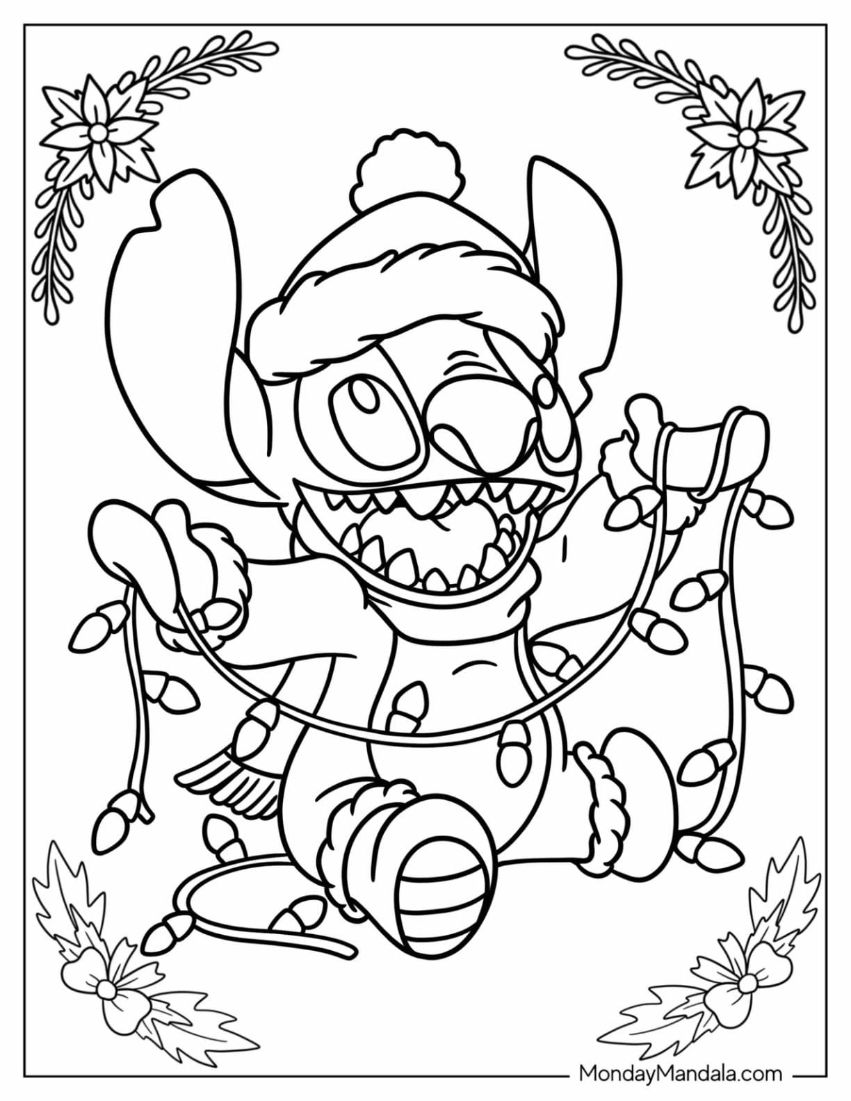 Mickey Mouse Christmas Coloring Pages