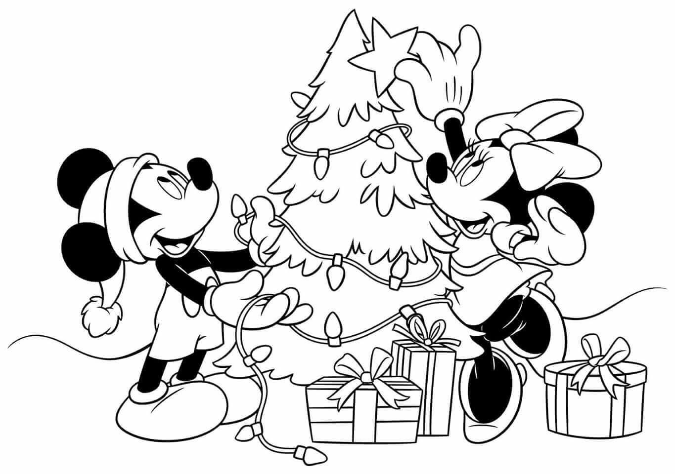 24 Disney Christmas Coloring Pages (Free PDF Printables)