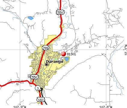 Durango Colorado Zip Code Map