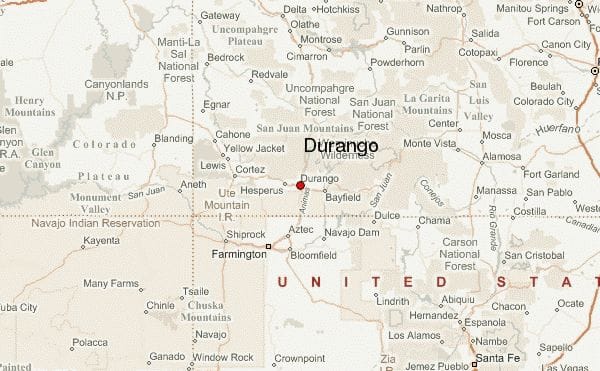 Durango Colorado Zip Code Map