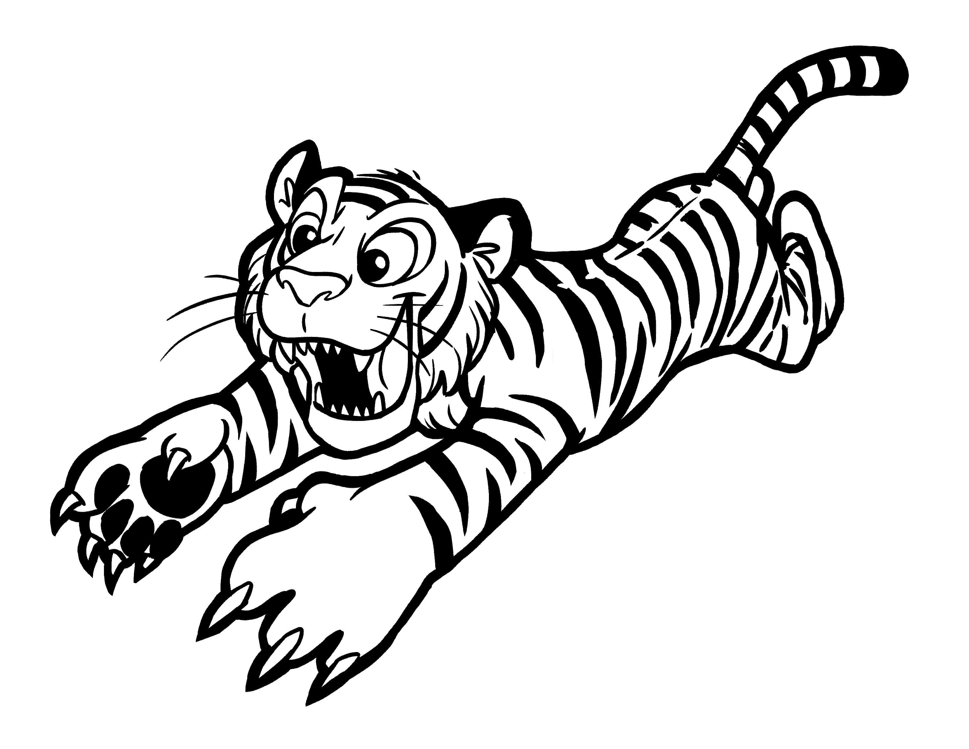 Tiger coloring page to print