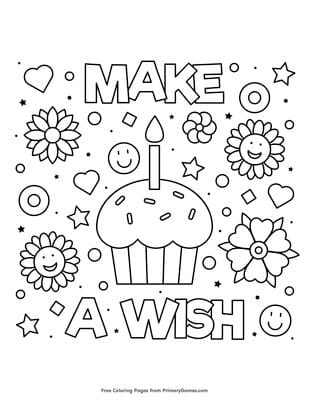 Printable Wish Coloring Pages Free For Kids And Adults